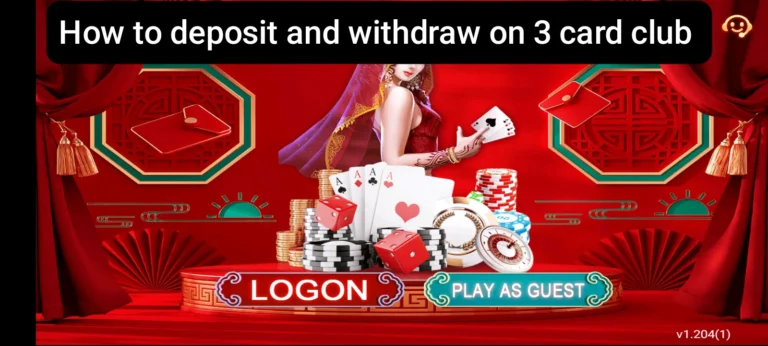 How Deposit and Withdraw Money on 3 Card Club