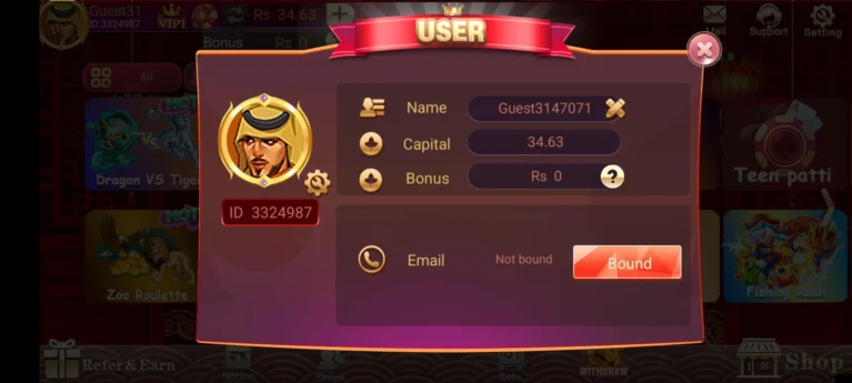 3 Card Club Account Bind Guide