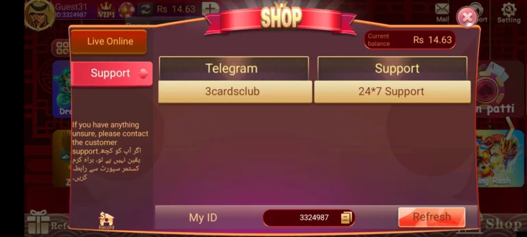 3 Card Club Customer Service
