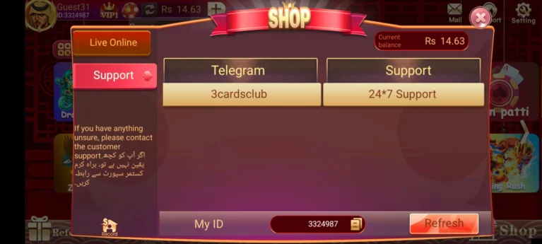 3 Card Club Customer Service